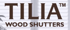 Maxxmar Tilia wood shutters logo toronto